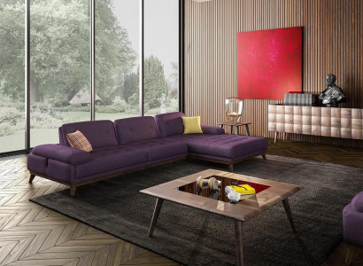 Lilac Corner sofa L-shape Living room Luxury Coffee table Furnishings new Suite Furniture